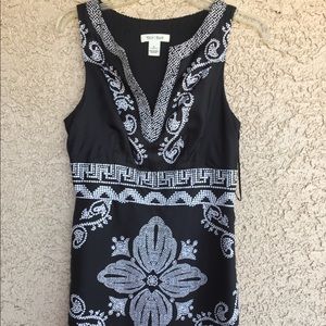 White House Black Market Mosaic Silk dress
